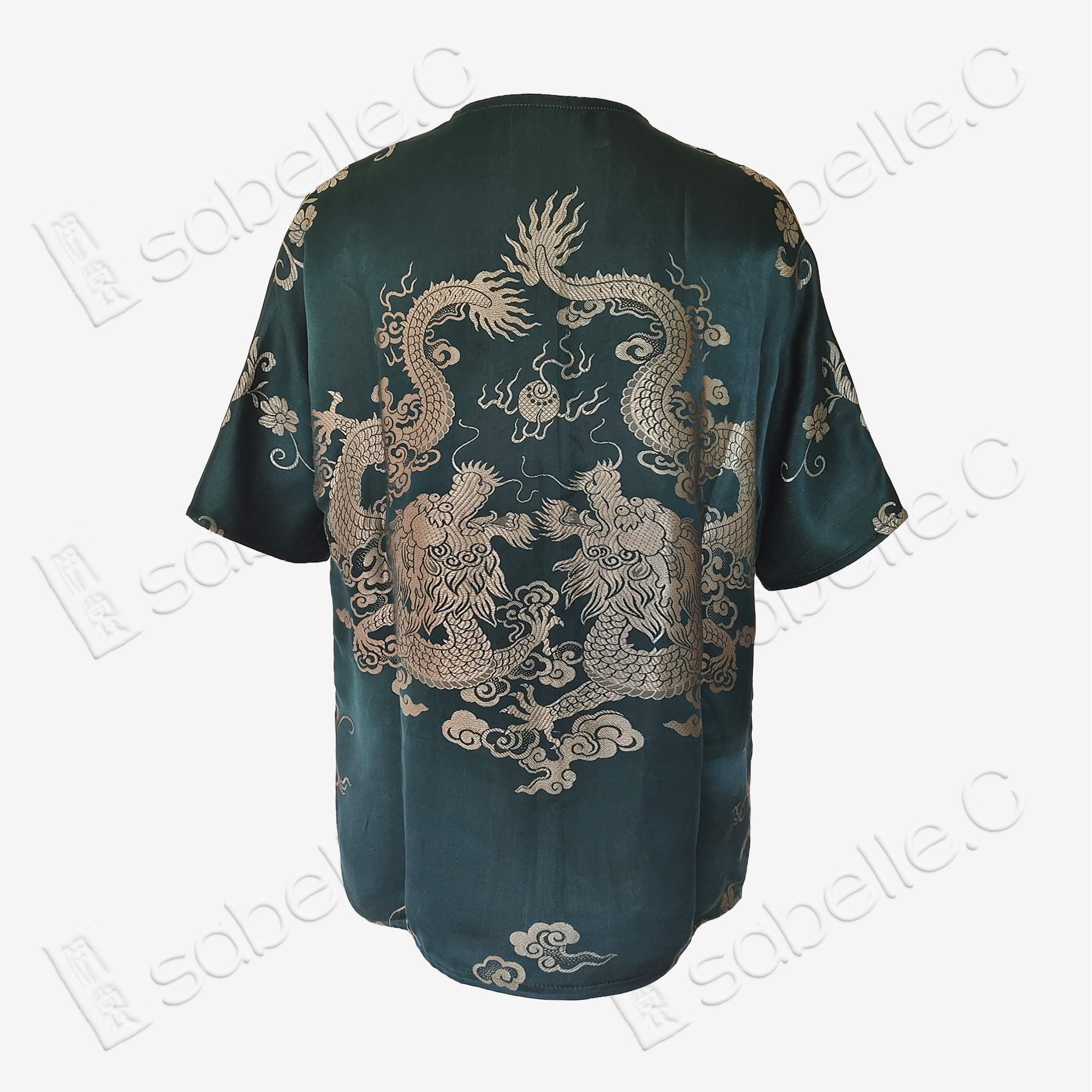 Vintage Silk Blouse - 「翠淵龍吟」古董真絲上衣