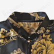 Black Vintage Silk Satin Short Sleeve Blouse - 真絲老緞短袖上衣