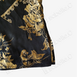 Black Vintage Silk Satin Short Sleeve Blouse - 真絲老緞短袖上衣