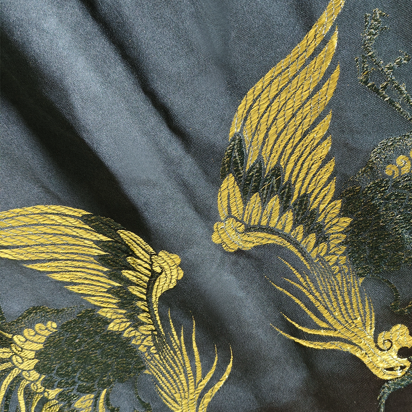 Phoenix Vintage Silk Satin Blouse - 古董真絲老緞短袖上衣
