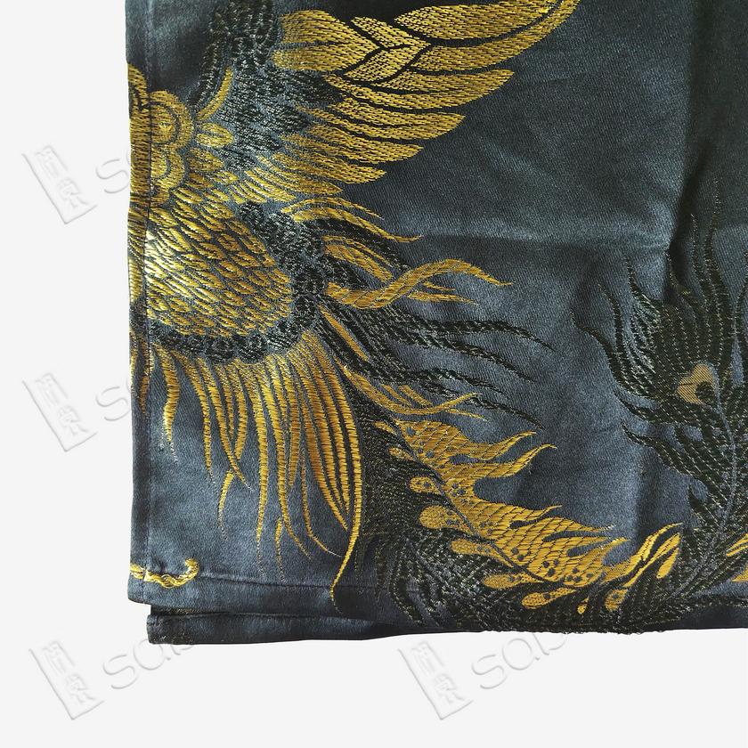 Phoenix Vintage Silk Satin Blouse - 古董真絲老緞短袖上衣