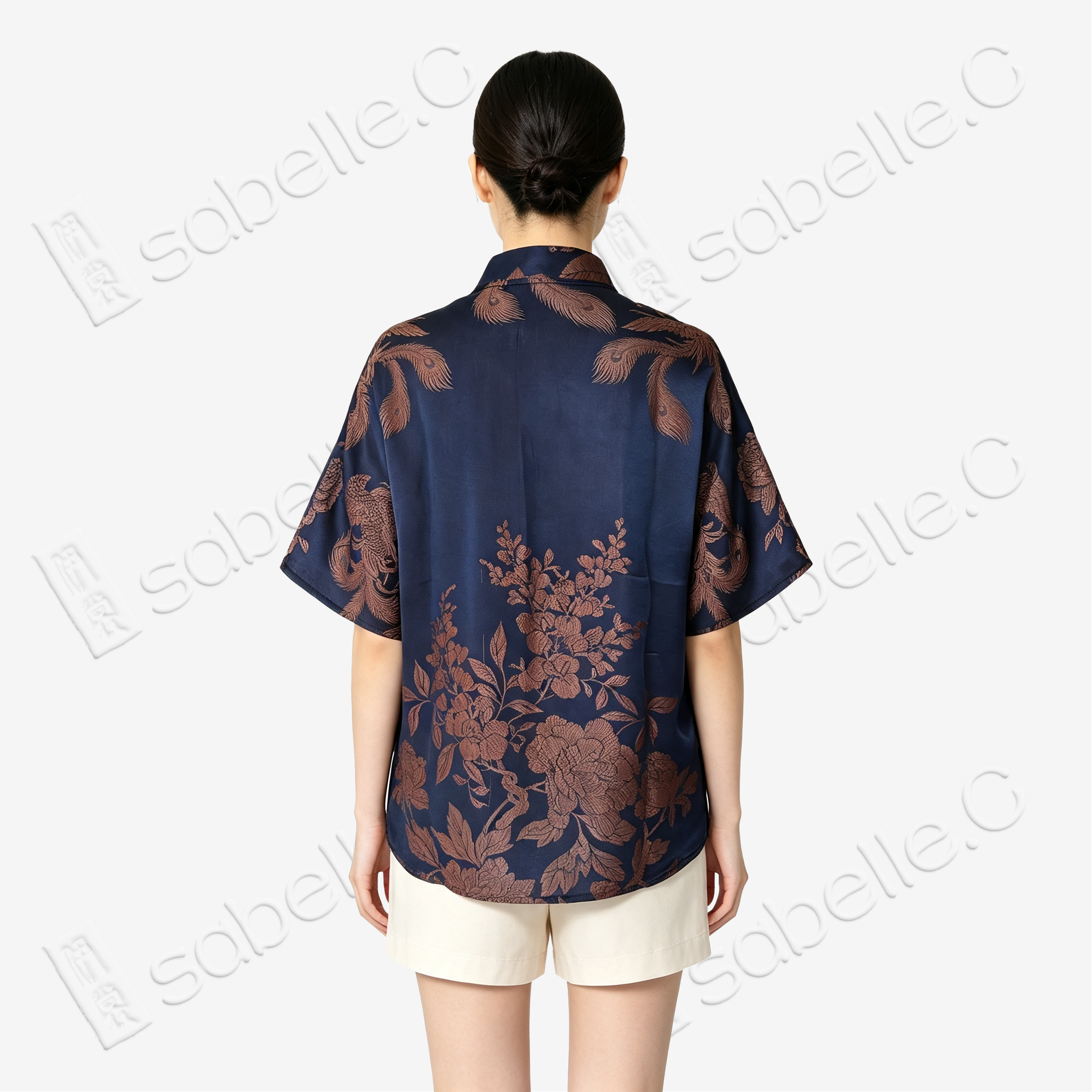 Vintage Silk Blouse - 「藍澤鳳綺」古董真絲上衣