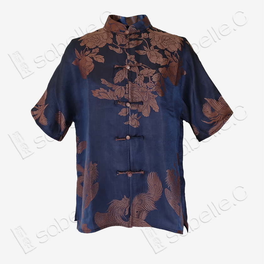 Vintage Silk Blouse - 「藍澤鳳綺」古董真絲上衣