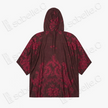 Crimson Dragon & Peony Antique Silk Hoodie - 絳紅龍紋牡丹古董真絲連帽衛衣