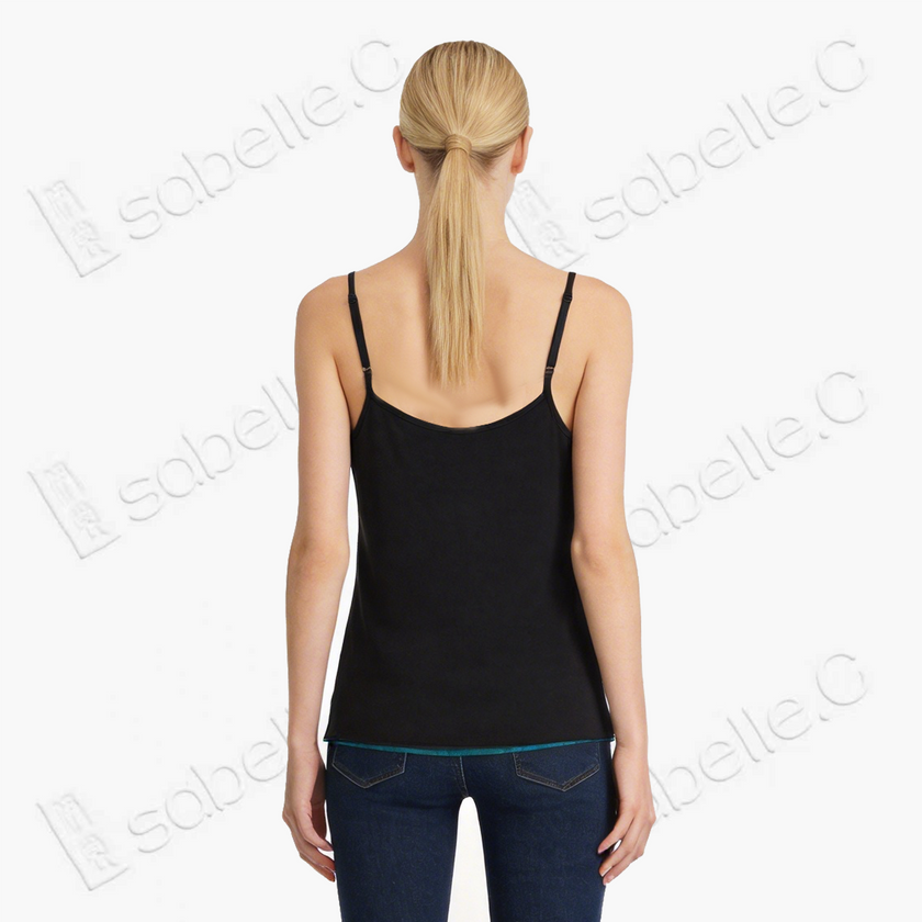 Gambiered Canton Silk Back Detail Cami Top - 香雲紗美背吊帶背心