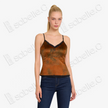 Gambiered Canton Silk Back Detail Cami Top - 香雲紗美背吊帶背心