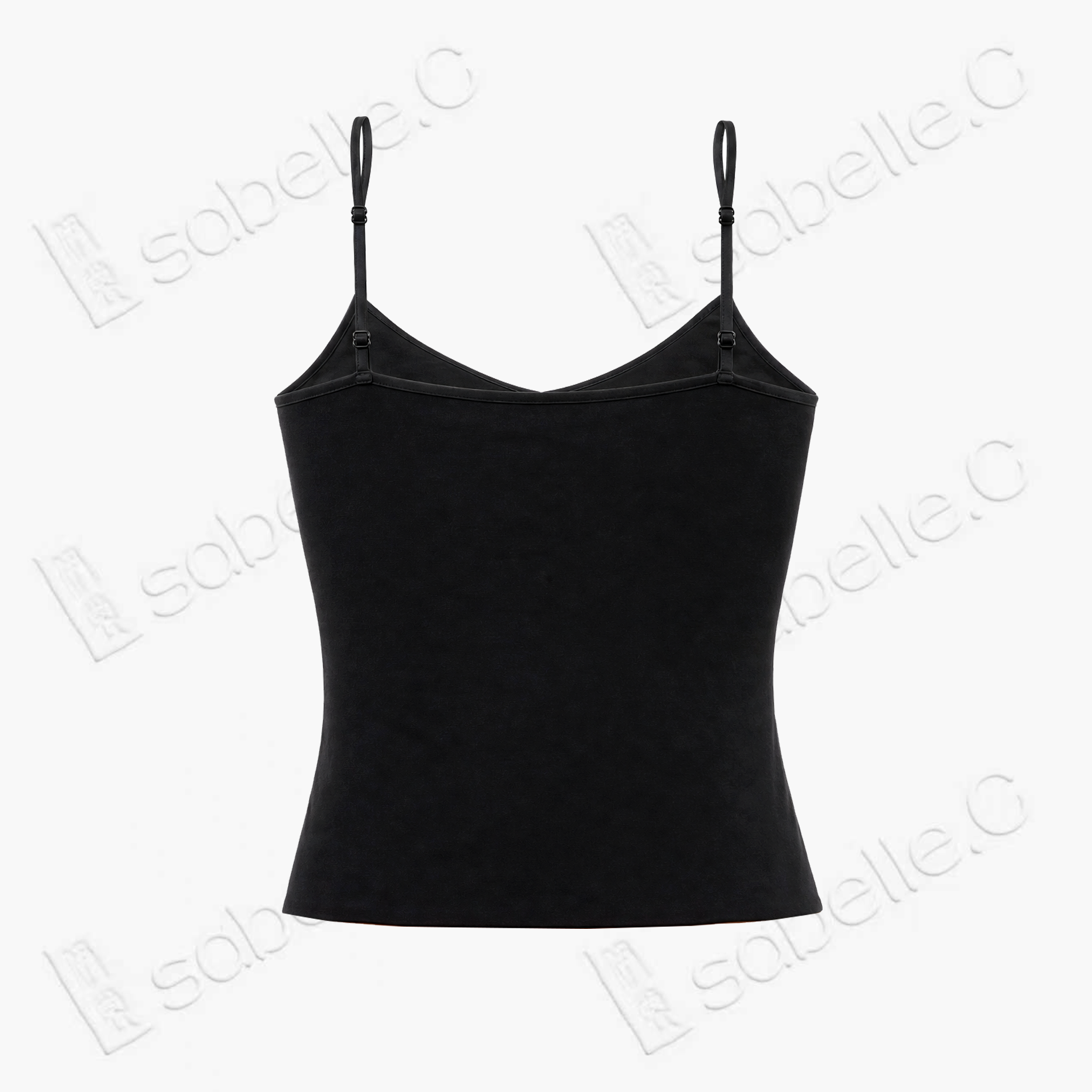 Gambiered Canton Silk Back Detail Cami Top - 香雲紗美背吊帶背心