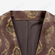 Vintage‑Floral Gambiered Canton Silk Wrap‑Front Jacket - 寶相花皮子料重磅香雲紗上衣