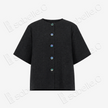 Tortoise Crack Pattern Gambiered Canton Silk Top - 龜裂紋香雲紗上衣