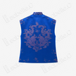 Sapphire Twin Dragon Vintage Silk Satin Top - 「寶藍雙龍」真絲老緞上衣