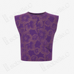 Mauve Purple Gilded Floral Gambiered Canton Silk Top - 「堇紫鎏花」香雲紗上衣