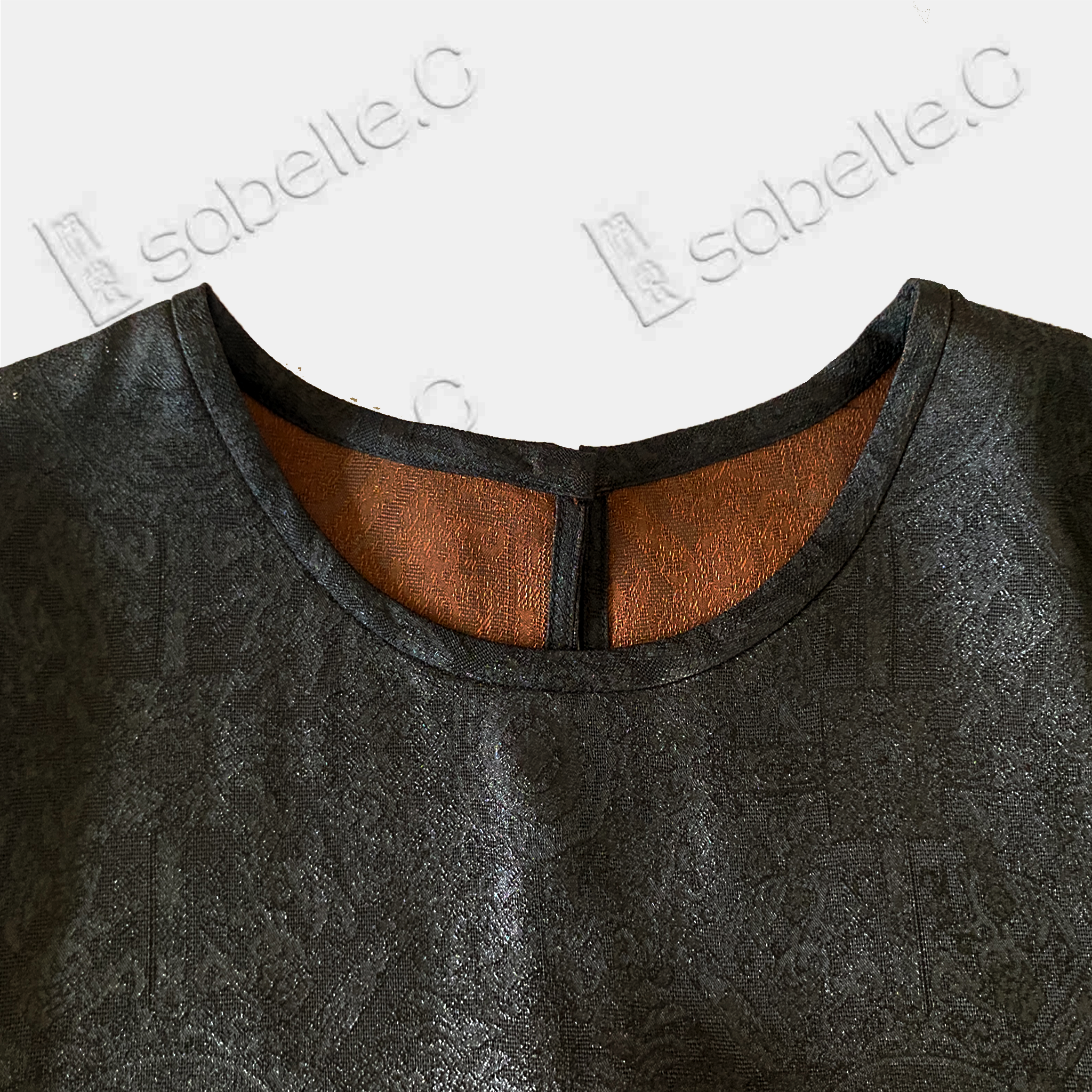 Gambiered Canton Silk Blouse - 香雲紗上衣