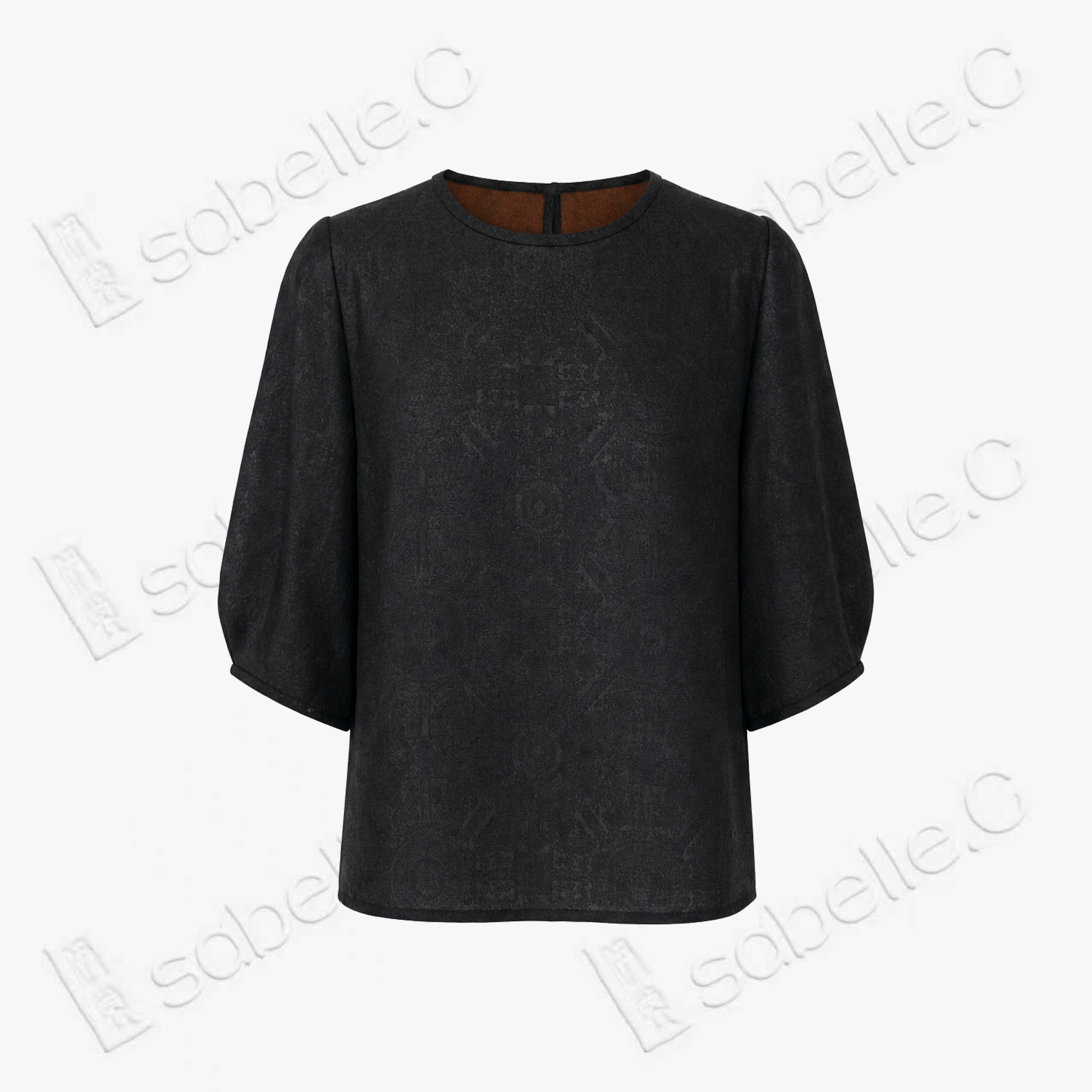 Gambiered Canton Silk Blouse - 香雲紗上衣