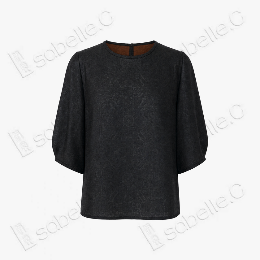 Gambiered Canton Silk Blouse - 香雲紗上衣