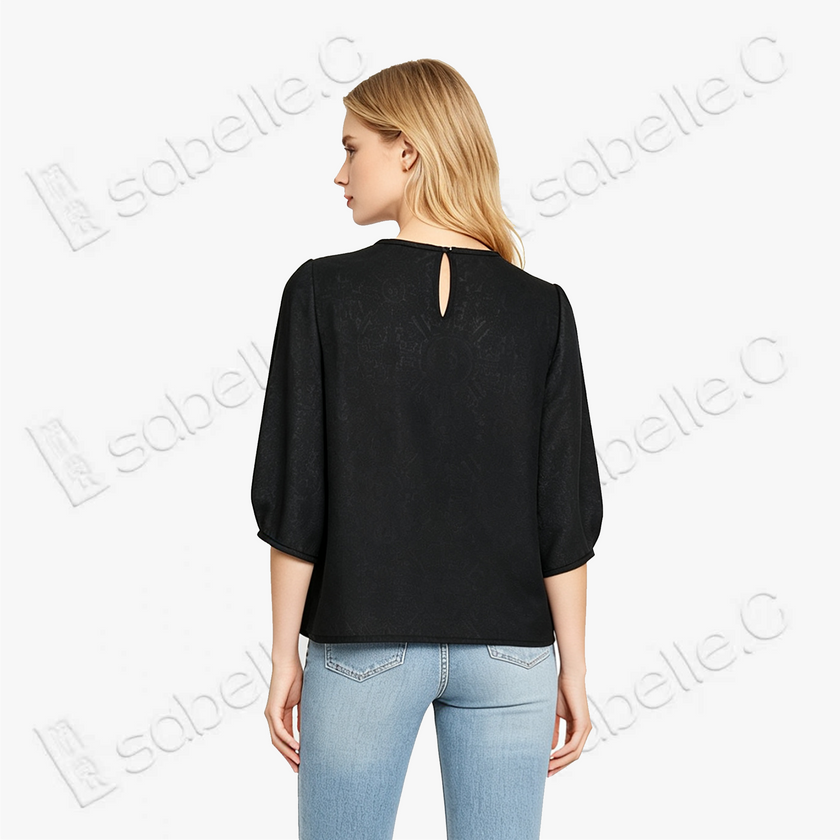 Gambiered Canton Silk Blouse - 香雲紗上衣