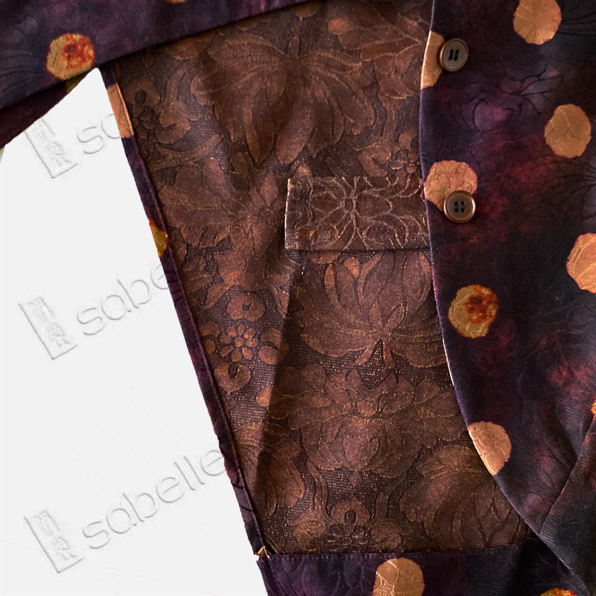 Gilded Polka Dot Gambiered Canton Silk Sleeveless Top - 鎏金波點香雲紗上衣