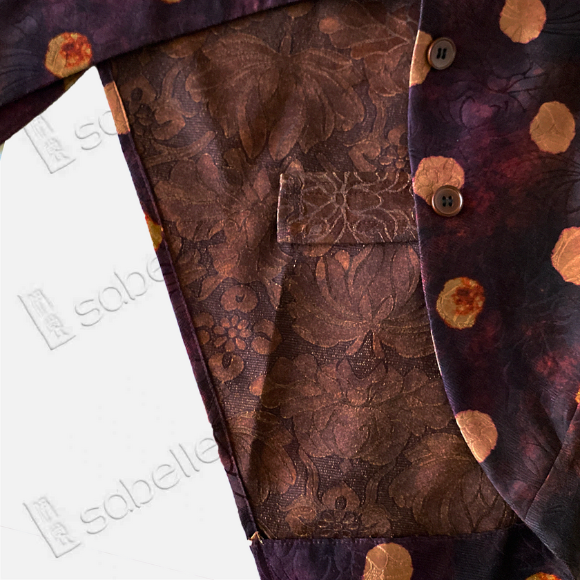 Gilded Polka Dot Gambiered Canton Silk Sleeveless Top - 鎏金波點香雲紗上衣