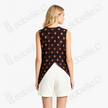 Gilded Polka Dot Gambiered Canton Silk Sleeveless Top - 鎏金波點香雲紗上衣