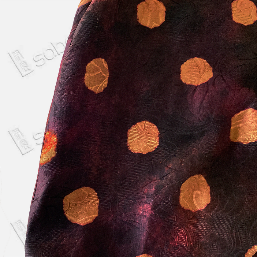 Gilded Polka Dot Gambiered Canton Silk Sleeveless Top - 鎏金波點香雲紗上衣