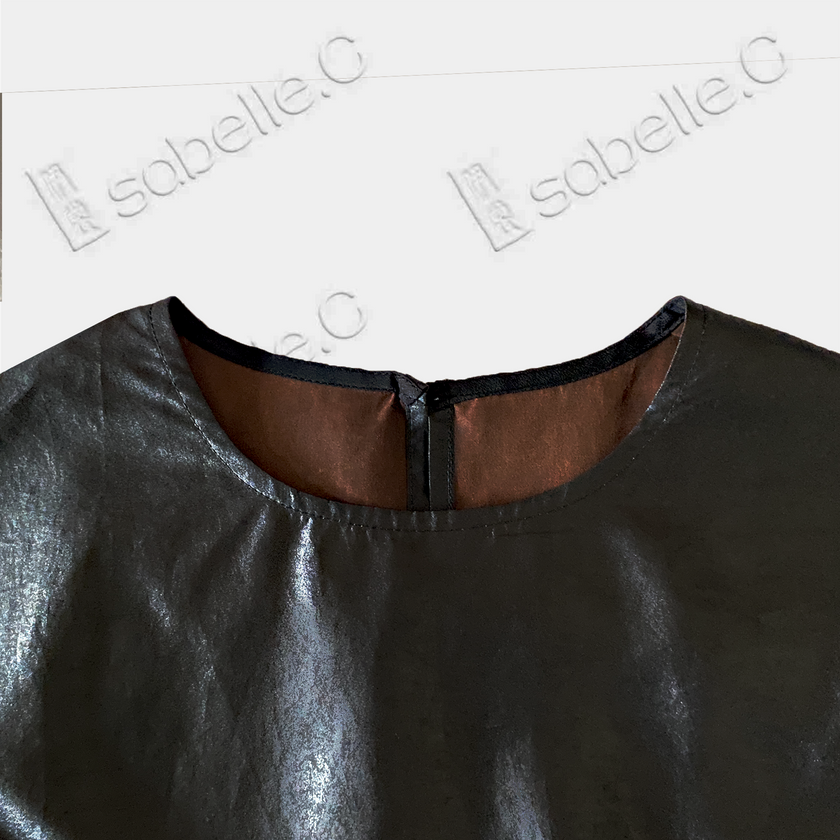 Gambiered Canton Silk Blouse - 香雲紗上衣