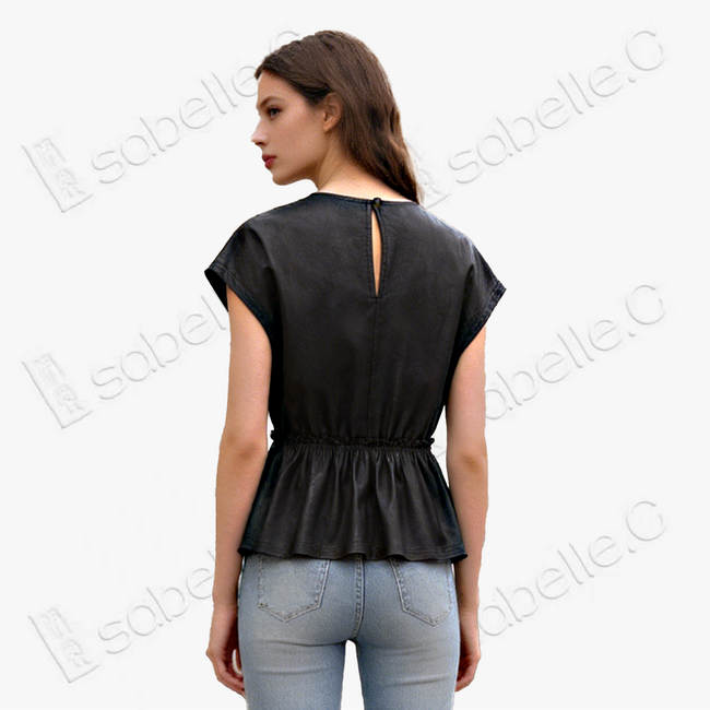 Gambiered Canton Silk Blouse - 香雲紗上衣