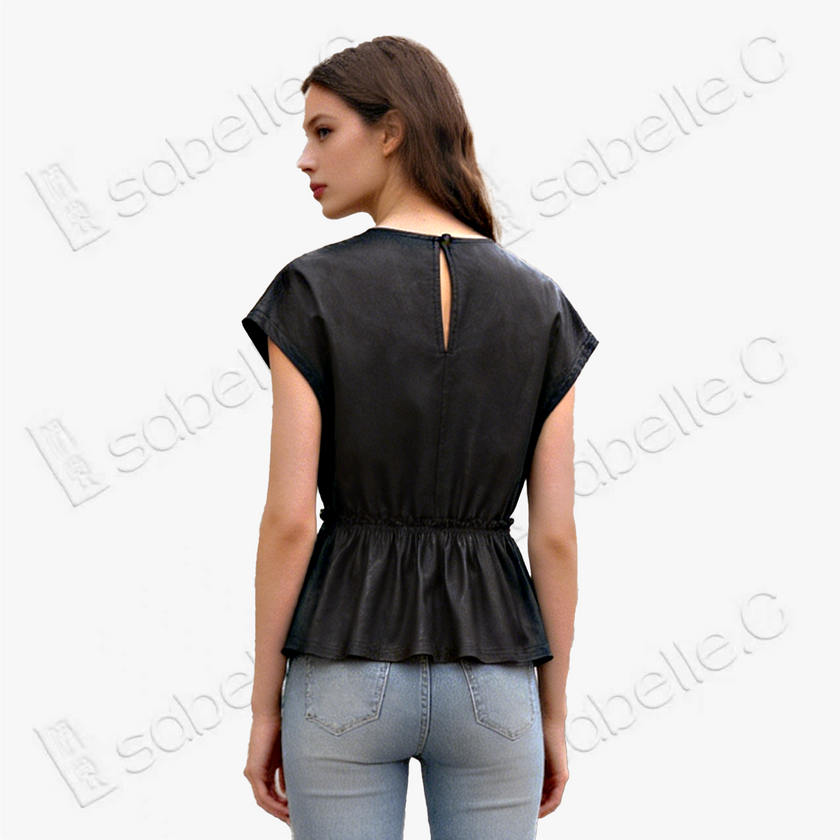 Gambiered Canton Silk Blouse - 香雲紗上衣