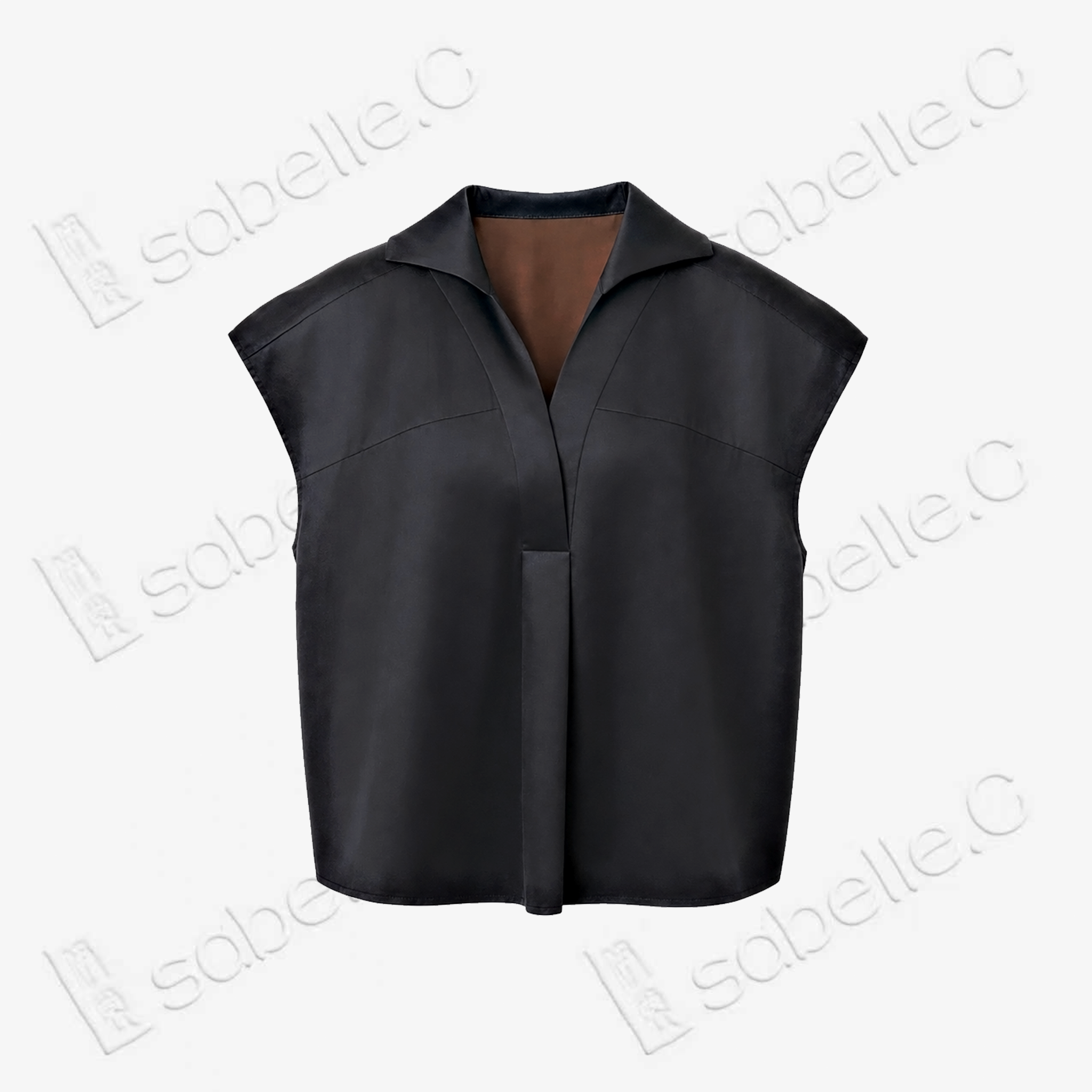 Gambiered Canton Silk Blouse - 香雲紗上衣