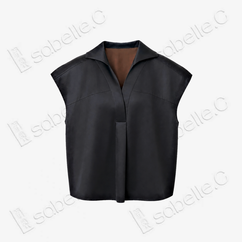 Gambiered Canton Silk Blouse - 香雲紗上衣