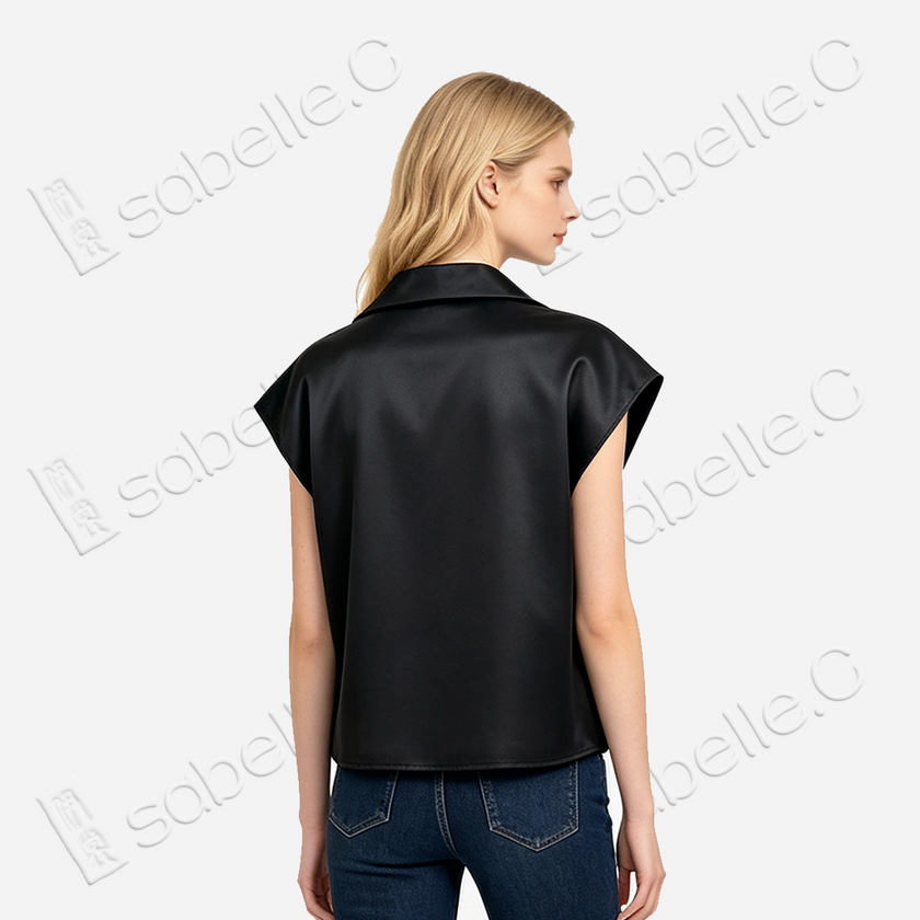 Gambiered Canton Silk Blouse - 香雲紗上衣