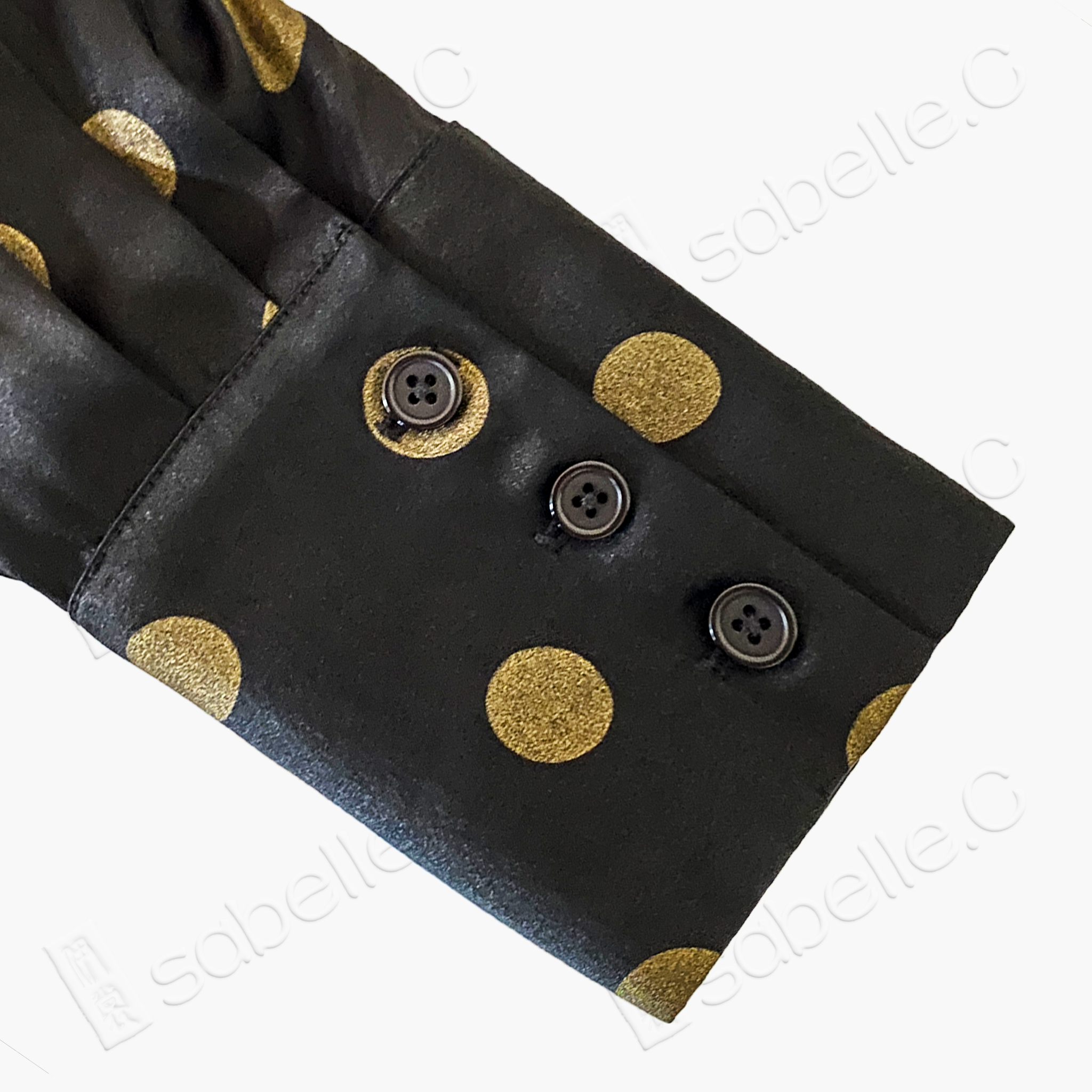 Gilded Polka Dot Gambiered Canton Silk Shirt - 「鎏金波點」香雲紗襯衫