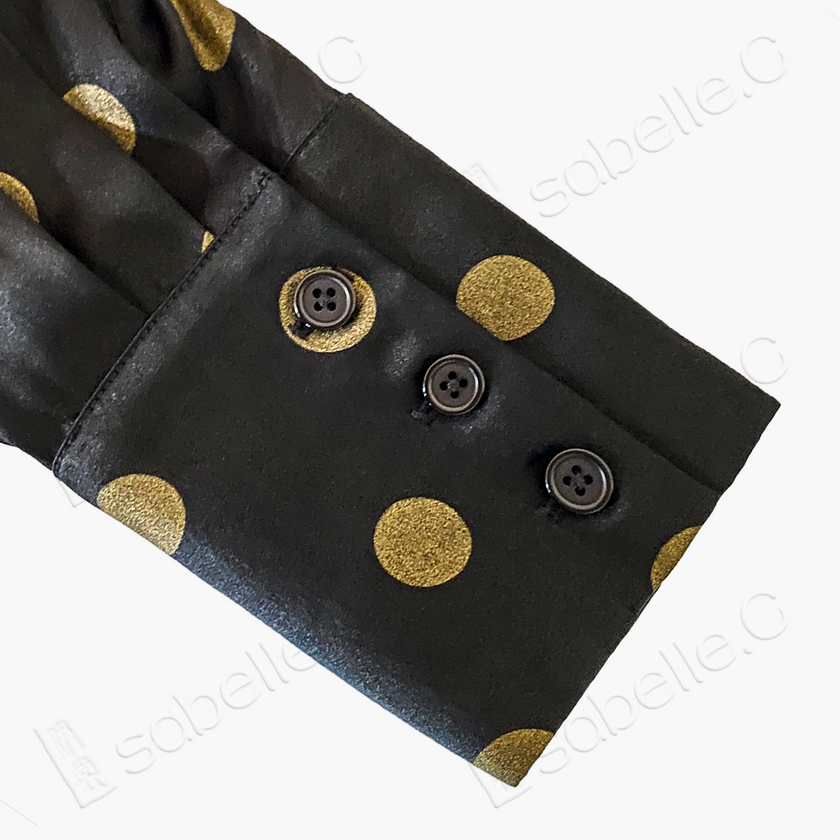 Gilded Polka Dot Gambiered Canton Silk Shirt - 「鎏金波點」香雲紗襯衫