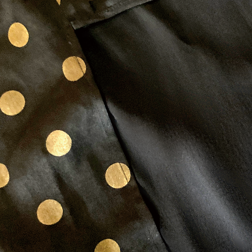 Gilded Polka Dot Gambiered Canton Silk Shirt - 「鎏金波點」香雲紗襯衫