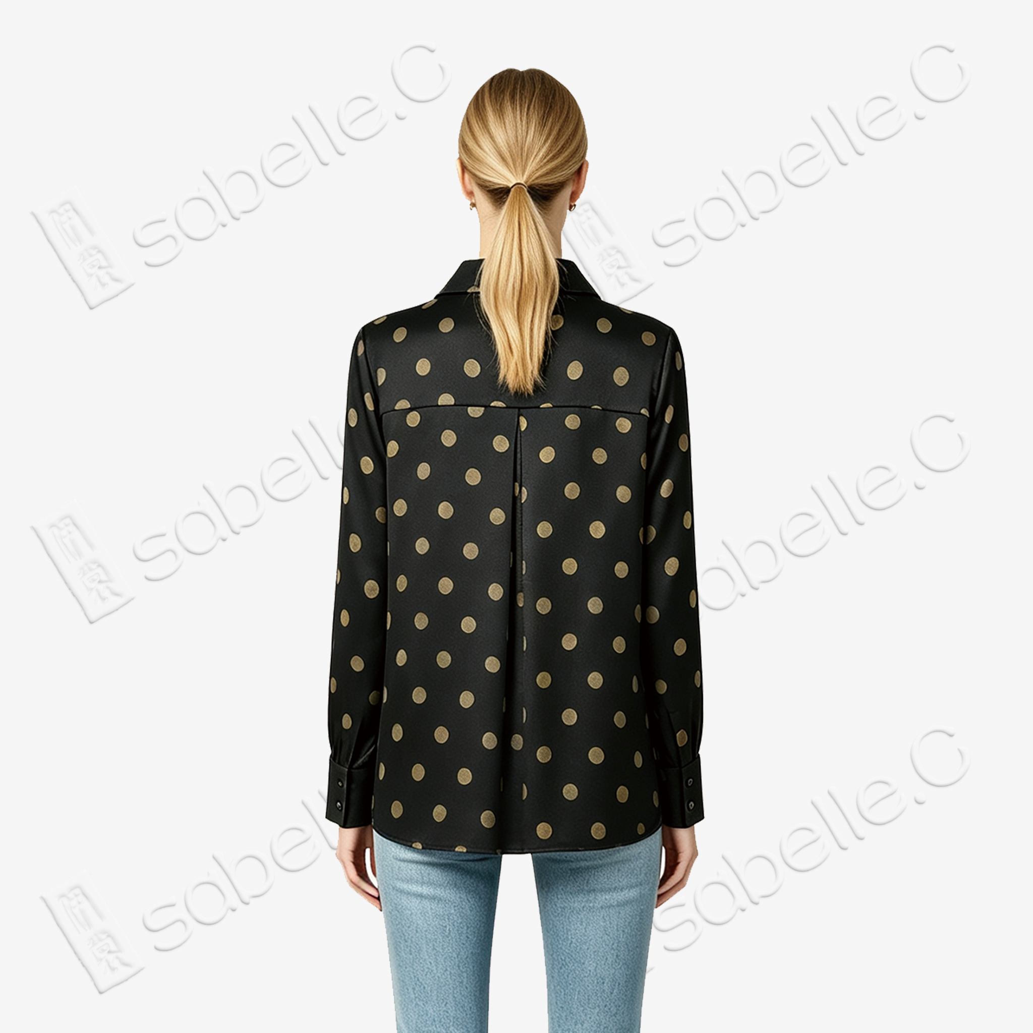 Gilded Polka Dot Gambiered Canton Silk Shirt - 「鎏金波點」香雲紗襯衫