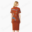 Flowing Sunset Landscape Gambiered Canton Silk Top - 「流霞山水」香雲紗上衣