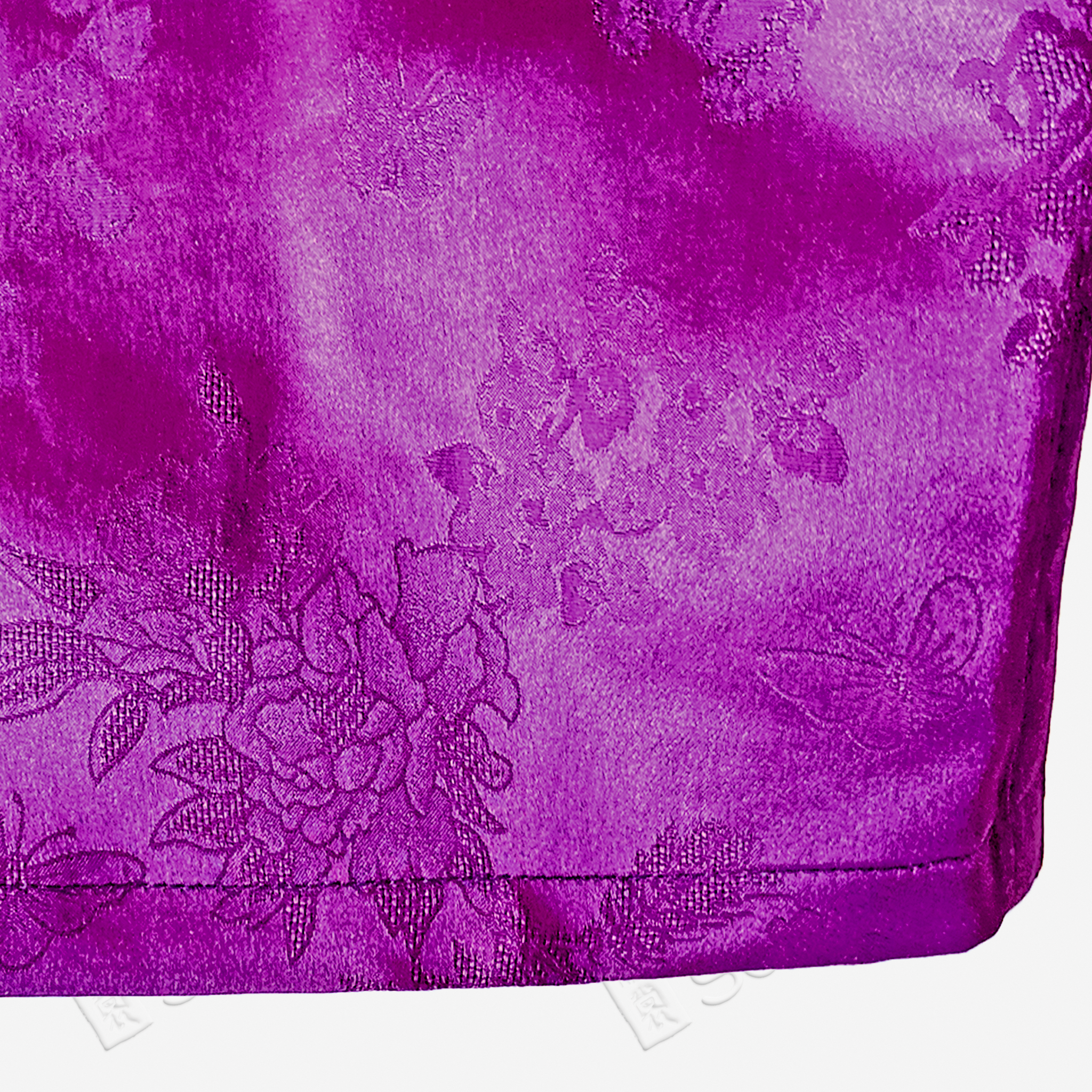 Violet Hua Luo Gambiered Canton Silk Shirt - 堇紫花蘿香雲紗襯衫