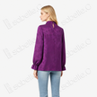 Violet Hua Luo Gambiered Canton Silk Shirt - 堇紫花蘿香雲紗襯衫
