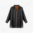 Jet Black Gilded Border Gambiered Canton Silk Set - 「玄綺金緣」香雲紗套裝