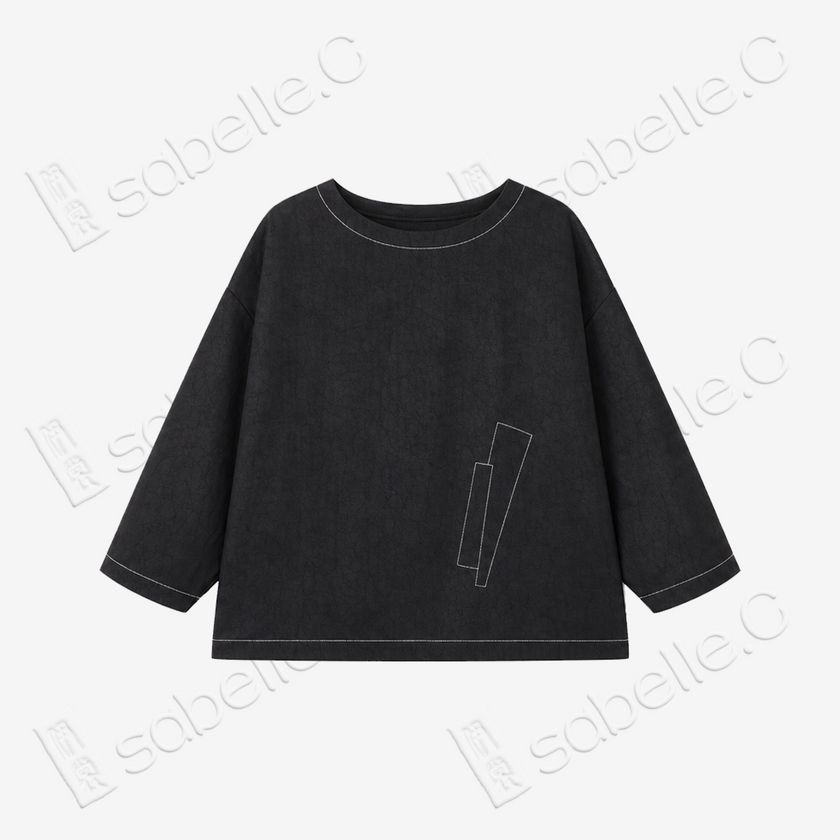 Gambiered Canton Silk Blouse - 香雲紗上衣