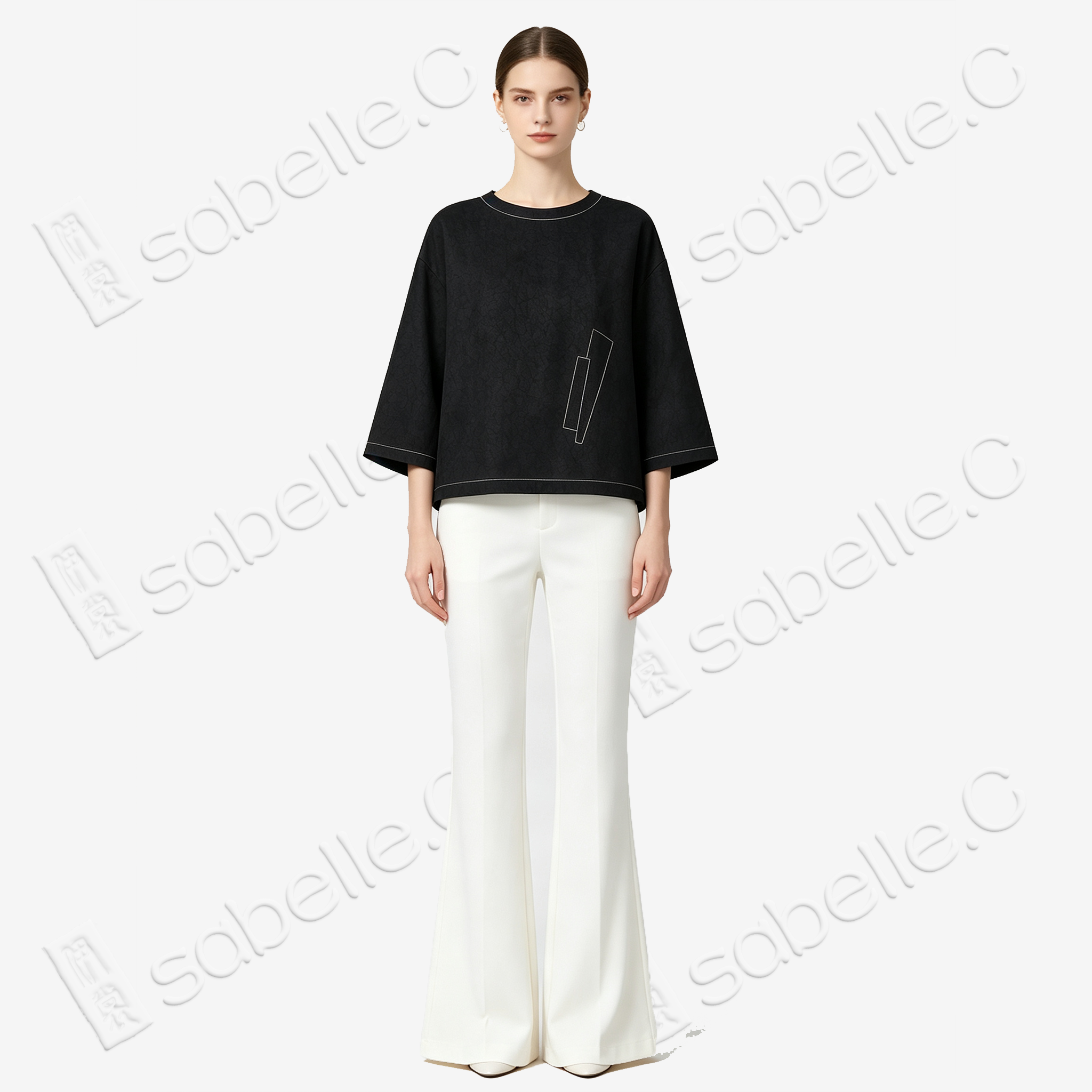Gambiered Canton Silk Blouse - 香雲紗上衣