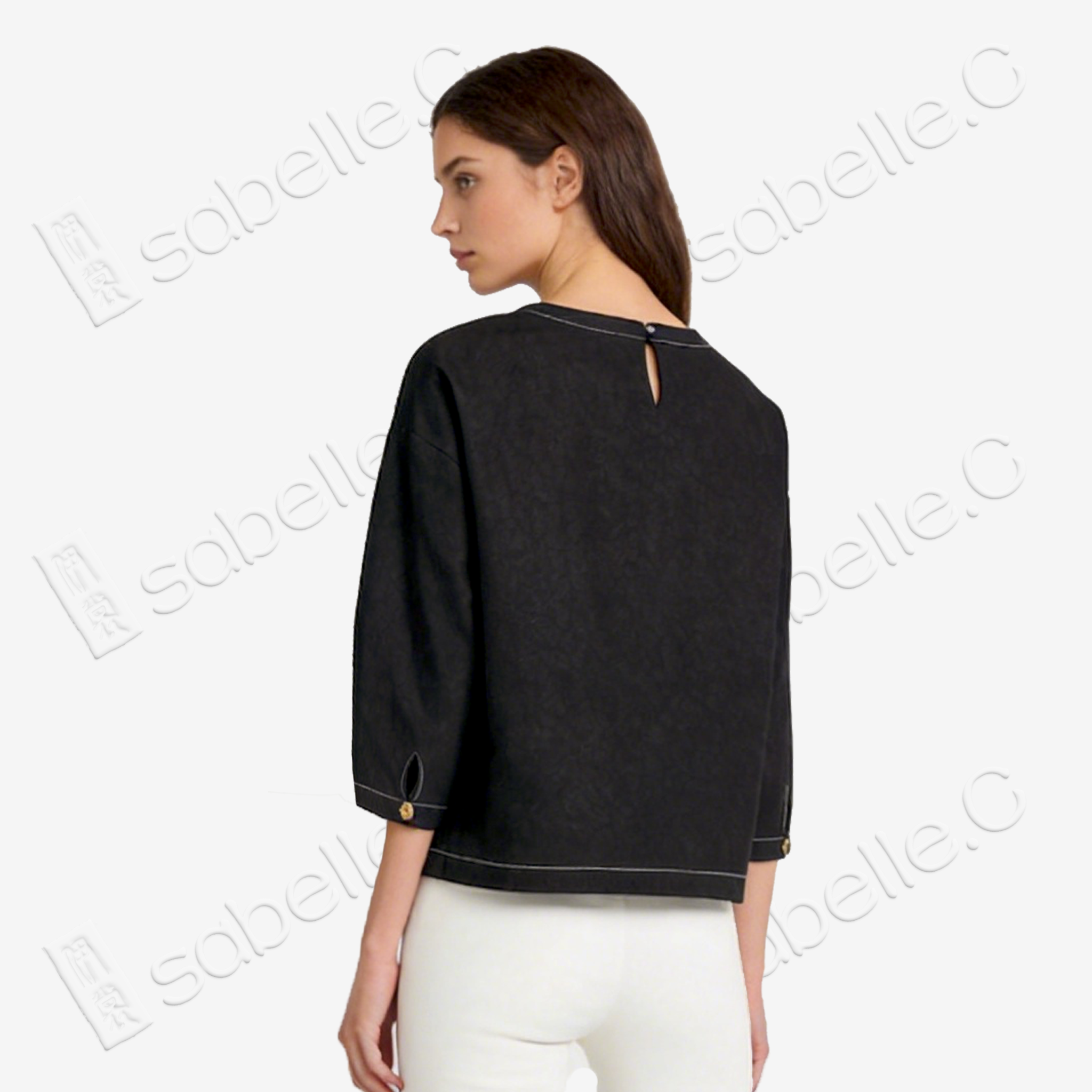 Gambiered Canton Silk Blouse - 香雲紗上衣