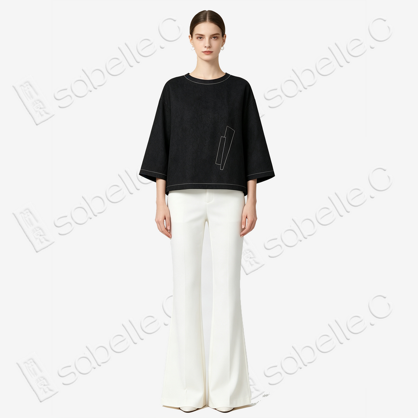 Gambiered Canton Silk Blouse - 香雲紗上衣
