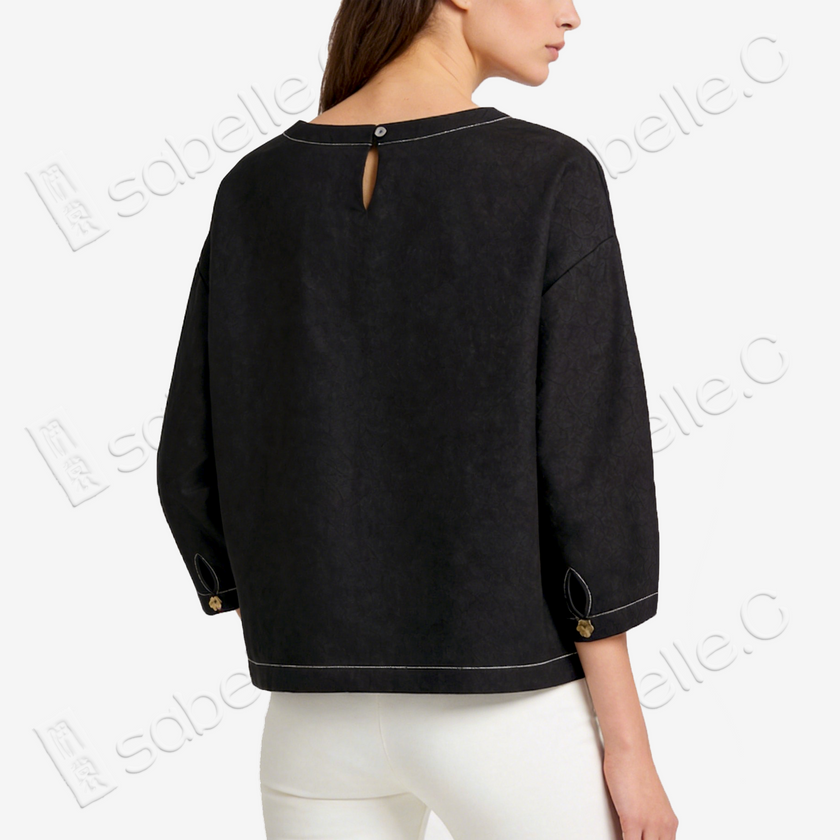 Gambiered Canton Silk Blouse - 香雲紗上衣