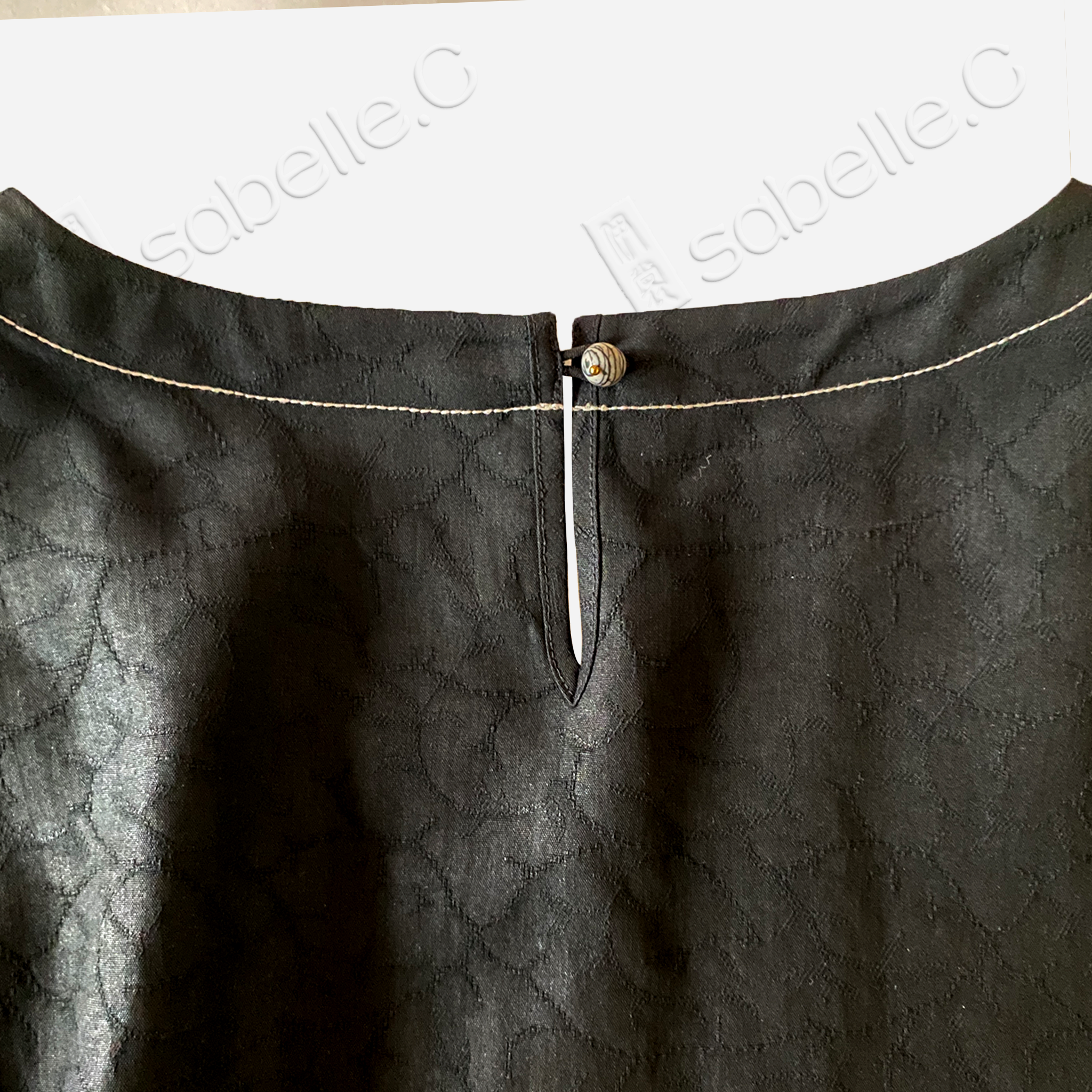 Gambiered Canton Silk Blouse - 香雲紗上衣