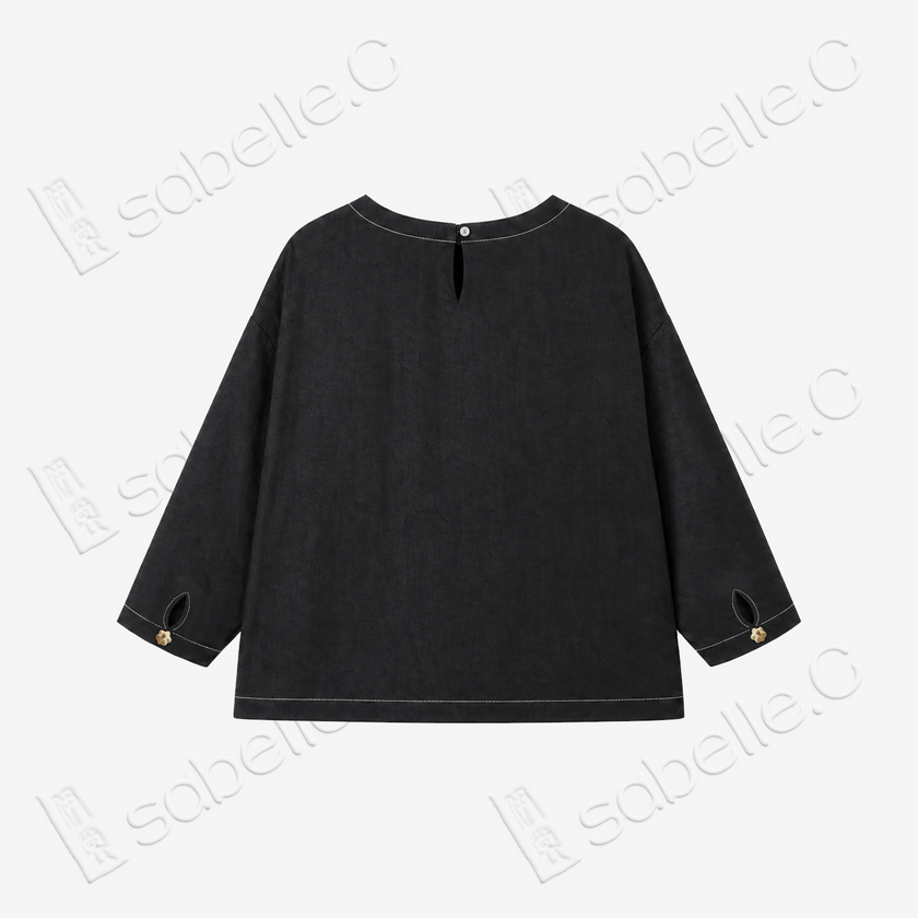 Gambiered Canton Silk Blouse - 香雲紗上衣