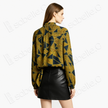 Ochre Yellow Broken Rock Gambiered Canton Silk Blouse -  「赭黃碎岩」香雲紗襯衫