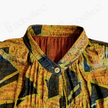 Ochre Yellow Broken Rock Gambiered Canton Silk Blouse -  「赭黃碎岩」香雲紗襯衫