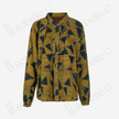 Ochre Yellow Broken Rock Gambiered Canton Silk Blouse -  「赭黃碎岩」香雲紗襯衫