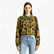 Ochre Yellow Broken Rock Gambiered Canton Silk Blouse -  「赭黃碎岩」香雲紗襯衫