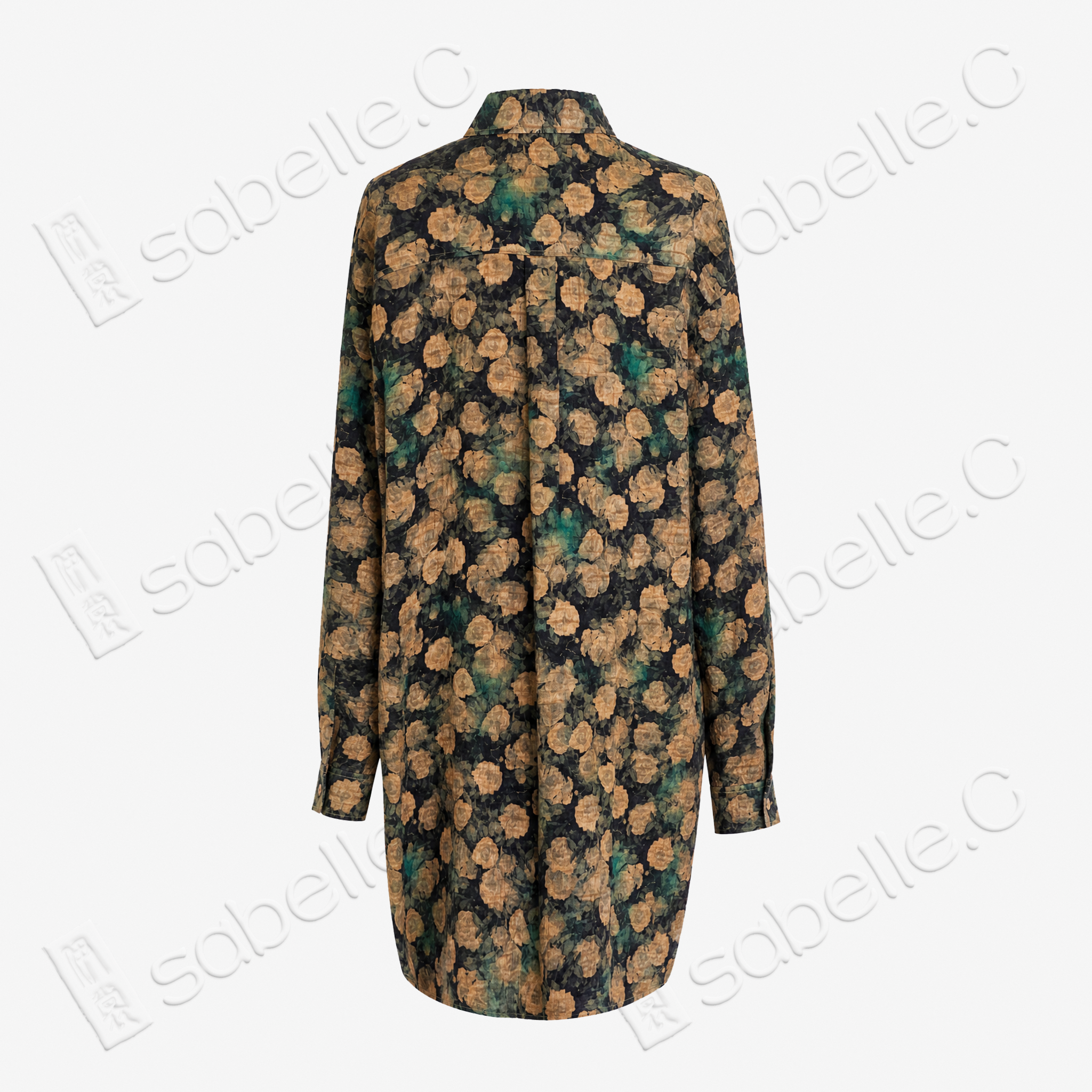 Gambiered Canton Silk Shirt - 「秋塘荷跡」香雲紗長襯衫