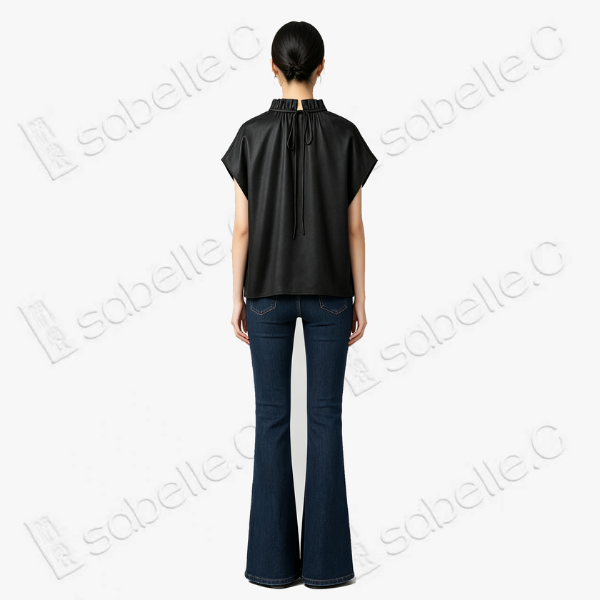 Gambiered Canton Silk Blouse - 香雲紗上衣